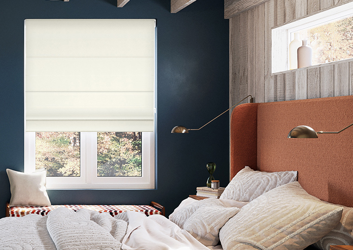 Akoya Faux Silk, Lustre Chalk - Twist&Fit Roman Blind - Image 3